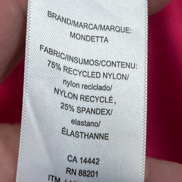 Mondetta Active Half-Zip Sleeveless Top Medium Pink Recycled Nylon a1642 - Picture 5 of 7